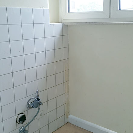 Saubere Küche ohne Geräte